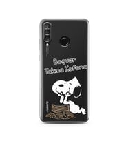 Snoopy Tasarımlı Süper Şeffaf Silikon Telefon Kılıfı Huawei P30 Lite