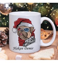 Kişiye Özel Yılbaşı Tasarımlı Kupa Bardak Beyaz