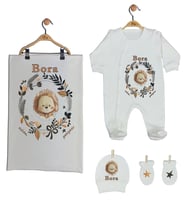 Pia Baby Gl 1909-03 İsme Özel Battaniyeli Tulum Set