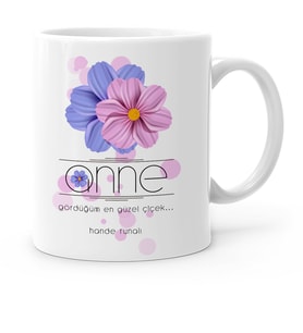 BK Gift Kişiye Özel Anne Anlamı Beyaz Kupa Bardak  10