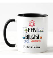 Fen Bilgisi Öğretmenine Kupa Bardağı Siyah