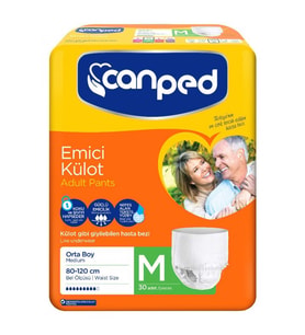 Canped Emici Külot Hasta Bezi Orta(Medium)30 Adet