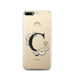 Papatya Harf Tasarım Süper Şeffaf Silikon Telefon Kılıfı Huawei Honor 7c-Y7 (201