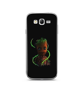Baby Groot Tasarım Süper Şeffaf Silikon Telefon Kılıfı Samsung Grand Neo