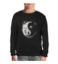 Kurt - Yin Yang Siyah Çocuk Sweatshirt