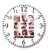 Star Wars a Long Time Ago Duvar Saati Bombeli Gercek Cam