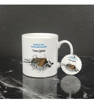 İnşaat Mühendisi Kupa Bardak ve Anahtarlık Set 004
