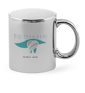 BK Gift Kişiye Özel Mesleki Diş Teknikeri Krom Kupa Bardak  1
