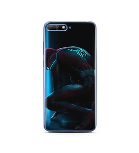 Örümcek Adam Tasarım Süper Şeffaf Silikon Telefon Kılıfı Huawei Y6 2018