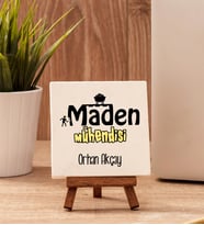 Maden Mühendisine Hediye Taş Dekor