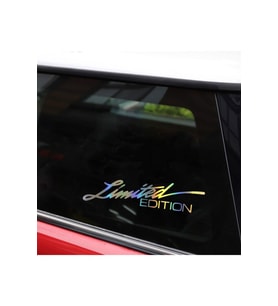 Limited Edition Hologram Renk Araba Sticker Kelebek Cam