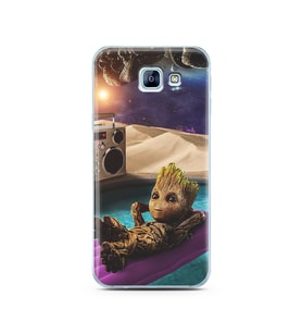 Baby Groot Tasarım Süper Şeffaf Silikon Telefon Kılıfı Samsung A8 (2016)  