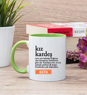 Kız Kardeş Kelime Anlamı Yeşil Kupa Bardak