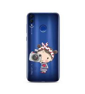 Foto Kız Tasarımlı Süper Şeffaf Silikon Telefon Kılıfı Huawei Honor 8c