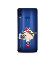 Foto Kız Tasarımlı Süper Şeffaf Silikon Telefon Kılıfı Huawei Honor 8c