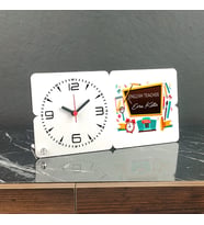 English Teacher Ahşap Masa Saati 007