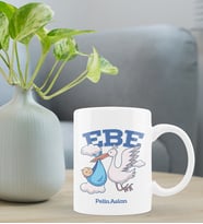 Ebeler Günü Kişiye Özel Kupa Bardak -  Leylekli Ebe Kupa Tasarımı (Beyaz)