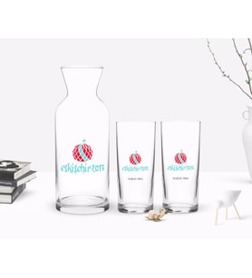 BK Gift Kişiye Özel Renkli Baskılı Eskişehir Tasarımlı Turistik İkili Rakı Bardağı ve Karaf Hediye Seti-1 (Model 1)