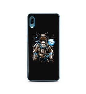 Uzay Astronot Tasarım Süper Şeffaf Silikon Telefon Kılıfı Huawei Y6 2019