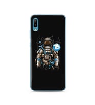 Uzay Astronot Tasarım Süper Şeffaf Silikon Telefon Kılıfı Huawei Y6 2019