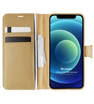 Microsonic Apple iPhone 12 Pro Kılıf Delux Leather Wallet Gold