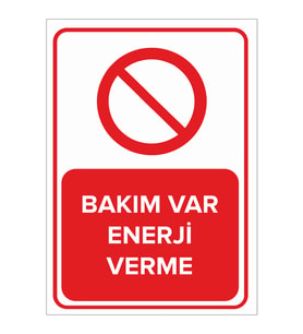 MIGNATIS - Bakım Var Enerji Verme Levhası - Sac Malzeme 50x70cm