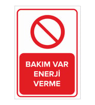 MIGNATIS - Bakım Var Enerji Verme Levhası - Sac Malzeme 50x70cm