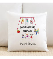 Çocuk Gelişimi Öğretmenine Hediye Özel İsimli Yastık
