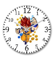 Goku Duvar  Saati Bombeli Gercek Cam