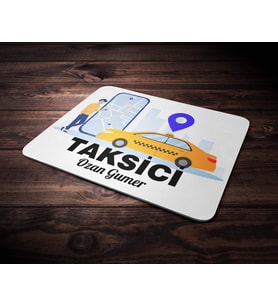 Kişiye Özel Taksici Tasarımlı Mouse Pad (Renksiz)