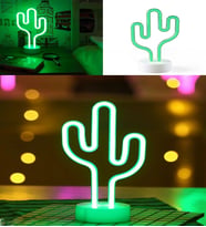 Kaktüs Tasarımlı Neon Led Masa Ve Gece Lambası