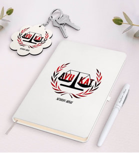 BK Gift Kişiye Özel Avukat Beyaz Defter Kalem ve Anahtarlık Hediye Seti-2 (Model 1)