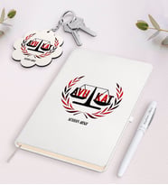 BK Gift Kişiye Özel Avukat Beyaz Defter Kalem ve Anahtarlık Hediye Seti-2 (Model 1)