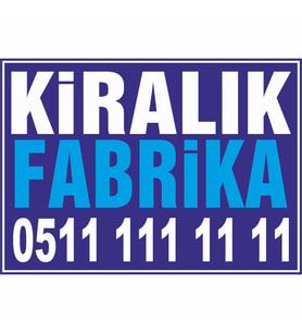 Kiralık Fabrika Branda Branda Afişi (Mavi Renk)