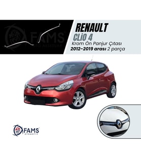 Renault Clio 4 Krom Ön Panjur Çıtası U Formlu  2012-2016 P.ÇELİK