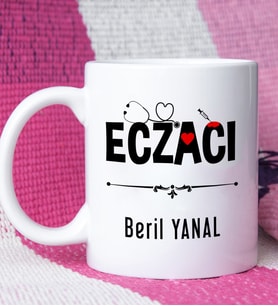 Eczacı Tasarımlı Kişiye Özel Eczacı Kupa Bardak
