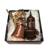 Bakır Döküm Fincan & Cezve Takımı