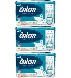 Önlem Hasta Bezi Bel Bantlı Tekstil Yüzey Medium Orta 90 Adet