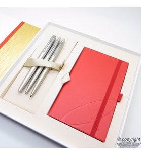 Parker Jotter Metal SS CT İsme Özel Multi Set - Defterli Büyük Kutusunda - Dolma Kalem + Tükenmez Kalem + 05 Versatil Kalem  Hediyelik Kalem
