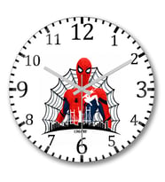 The Spidey Homecoming Duvar Saati Bombeli Gercek Cam