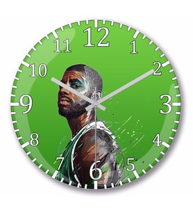 Kyrie irving   Kyrie Irving Duvar Saati Bombeli Gercek Cam