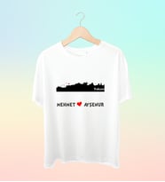 Şehrinize Özel İsim Baskılı Siluet Tshirt
