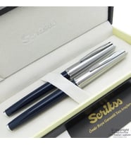 Scrikss 78 Lacivert Dolma Kalem + Roller Kalem Seti  Scrikss Metropolis  İsme Özel Kalem  Hediye Kalem
