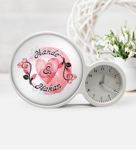 BK Gift Kişiye Özel Sevgililer Günü Saatli Sihirli Led Ayna Çerçeve  7