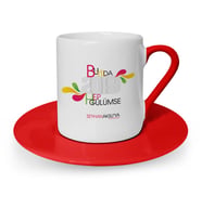 BK Gift Kişiye Özel Bu Yılda Hep Gülümse Kırmızı Türk Kahvesi Fincanı