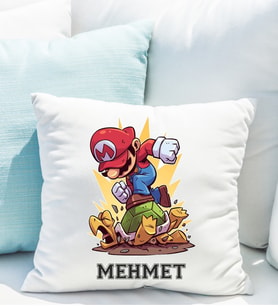 Super MArio Yastığı Kişiye Özel