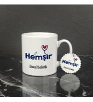 Hemşir Kupa Bardak ve Anahtarlık Set 002