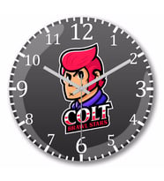 Brawl Stars  Colt Skin  Duvar Saati Bombeli Gercek Cam