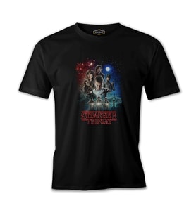 Stranger Things - Moonlight Siyah Erkek Tshirt