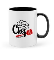 BK Gift Kişiye Özel Chef Siyah Kupa Bardak  2